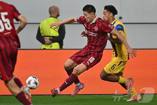 미트윌란 공격수 조규성. ⓒ AFP=뉴스1