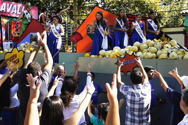 멘도사의 포도 수확 축제인 벤디미아. 행사의 하이라이트는 멘도사 각 지역 대표 여성들이 화려한 의상과 장식을 하고 각 농장에서 수확한 포도와 과일을 나눠주는 시간이다. 이 들 중 한 명이 벤디미아 여왕으로 꼽히며 한 해 동안 멘도사 와인을 홍보하는 역할을 맡는다.