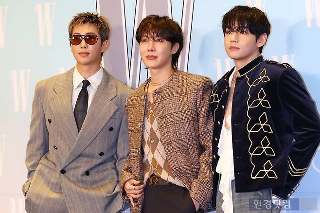 BTS RM, 제이홉, 뷔 / 사진=변성현 한경닷컴 기자 byun84@hankyung.com