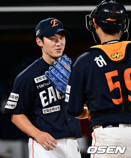 [OSEN=조은정 기자] 한화 윤산흠. 2025.10.03 /cej@osen.co.kr