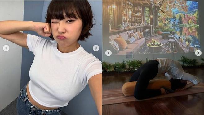 이은지가 러닝과 요가 등 꾸준한 운동으로 요요 없이 날씬한 모습을 보여줬다. 사진=이은지 SNS