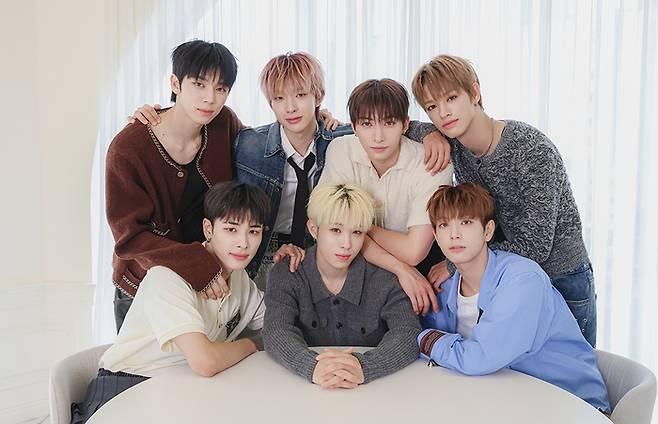 넥스지 소건, 토모야, 유우, 세이타, 유키, 휴이, 하루(왼쪽 위부터 시계방향). 사진 | JYP엔터테인먼트