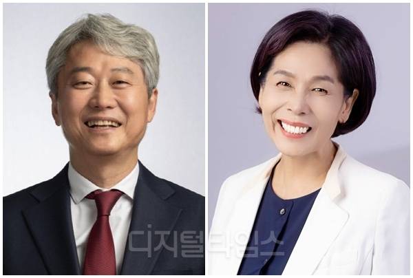 김근식(왼쪽) 경남대 정치외교학과 교수(국민의힘 서울 송파병 당협위원장)과 최민희 더불어민주당 의원. [디지털타임스 DB]