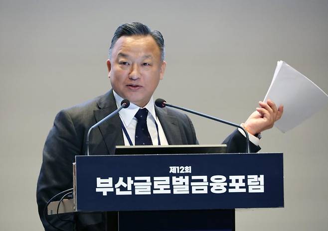 국순웅 오크트리캐피탈 전무가 특별강연을 하고 있다. 사진=박범준 기자