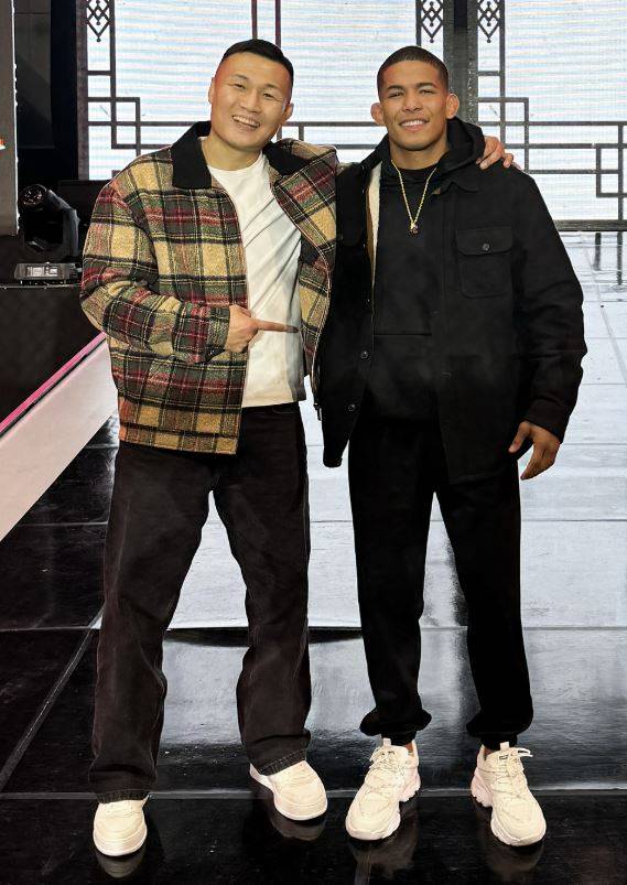 정찬성(왼쪽) ZFN 대표와 마테우스 카밀루. 사진=카밀루 SNS