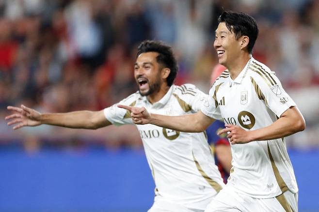 솔트레이크전에서 해트트릭을 작성한 손흥민. 사진=게티이미지/AFP 연합뉴스