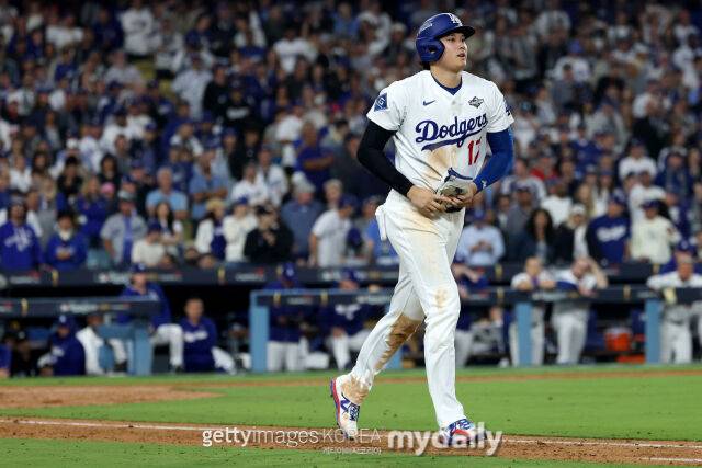 고의사구로 출루하는 오타니 쇼헤이./게티이미지코리아