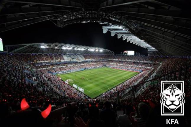 지난 2023년 6월 20일 엘살바도르전이 열렸던 대전월드컵경기장 전경. /사진=대한축구협회 제공