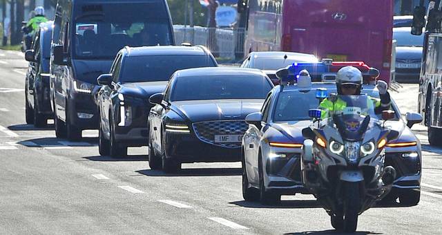 갑호 비상이 내려진 가운데, 속속 입국하는 각국 VIP 경호에 나선 경찰들. 김진홍 기자