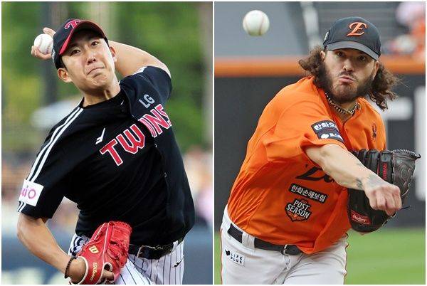 오는 29일 대전 한화생명 볼파크에서 열리는 2025 프로야구 한국시리즈 3차전에 LG 트윈스 손주영과 한화 이글스 코디 폰세가 선발 투수로 예고됐다. 연합뉴스