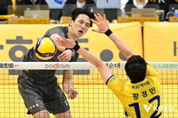 국군체육부대(상무) 임동혁 등 9명은 지난 28일 군 복무 전역식을 마치고, 각 소속팀으로 복귀했다. KOVO 제공