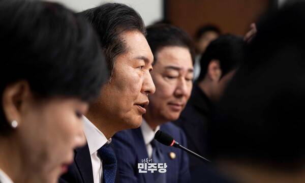 ▲정청래 더불어민주당 대표가 24일 최고위원회에서 발언하고 있다. 사진=더불어민주당