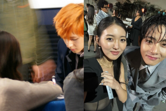 뷔가 12년 전 팬과 뜻깊은 재회를 했다. / miganele 인스타그램