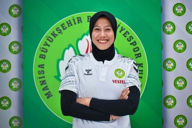 지난 8월 튀르키예 마니사 BBSK와 계약한 메가왓티. 마니사 BBSK SNS