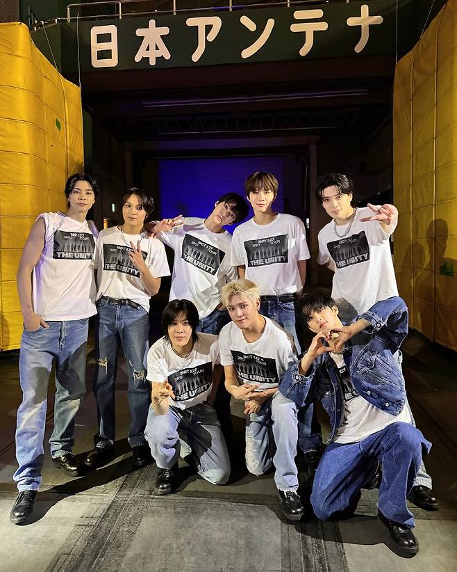 NCT 127. 쟈니, 해찬, 도영, 정우, 재현, 마크, 태용, 유타(왼쪽 위부터 시계방향으로). 사진 출처=공식 SNS