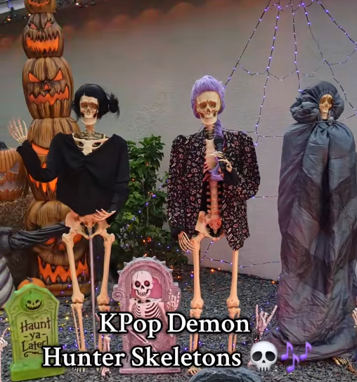 '케데헌' 핼러윈 장식. 사진=틱톡(wrathofriverrd) 캡처