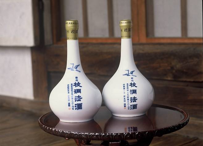Gyodong Beopju is a traditional rice wine brewed in Gyeongju for over three centuries, officially designated as a National Intangible Cultural Heritage for its meticulous preservation of Korea’s ancestral fermentation practices. (Gyeongju City)