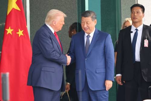 미중 정상회담 종료 [부산=연합뉴스 제공]