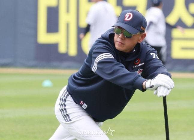 박정배 코치의 두산 시절. /사진=김진경 대기자