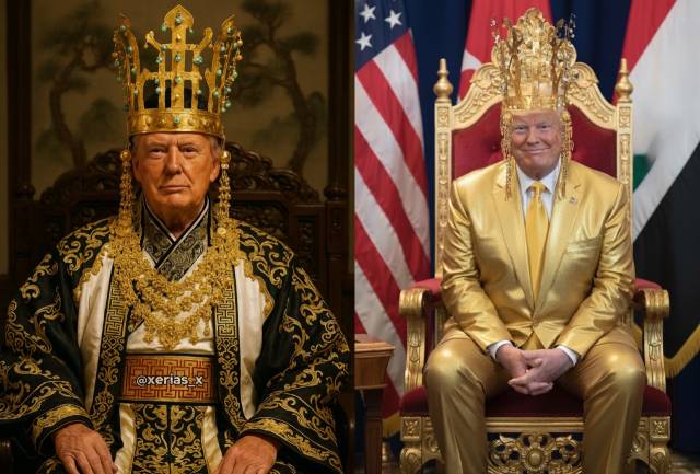 트럼프 왕관 밈. X