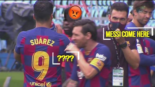 키케 세티엔 감독의 수석 코치 시절 메시의 지시 거부 논란이 있었던 당시 중계 화면