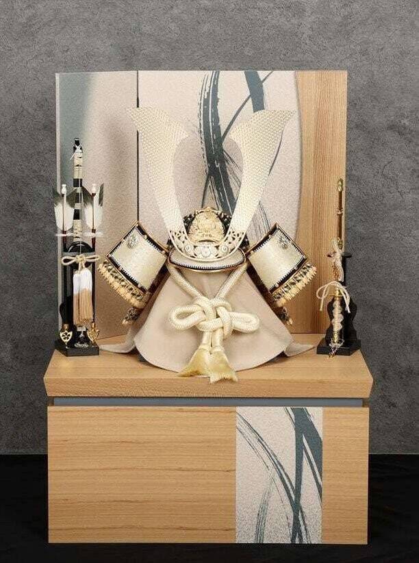 이시바 시게루 전 일본 총리가 2월7일 도널트 트럼프 미국 대통령에게 선물한 사무라이 투구의 모습. 교도통신 홈페이지 갈무리