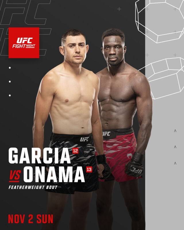 가르시아-오나마 경기 포스터. /UFC 제공