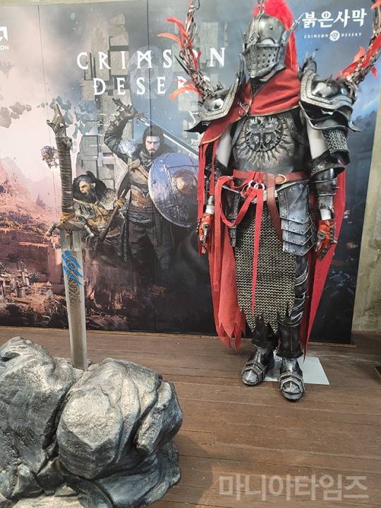 '붉은사막 X AMD 팝업스토어 2025' 1층에 있는 포토존. 촬영 : 이동근 기자