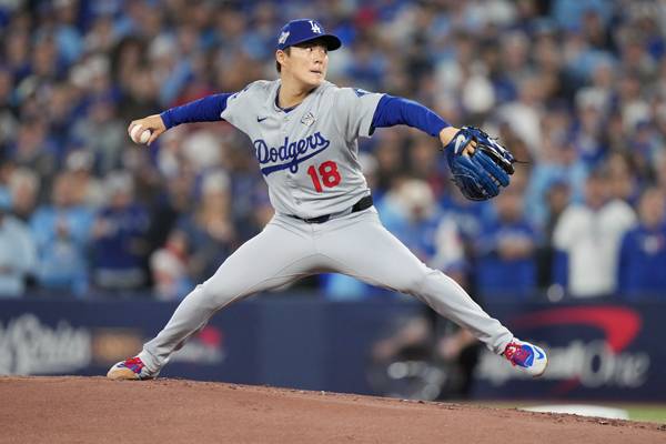 야마모토는 6이닝 1실점 호투했다. 사진= The Canadian Press via AP= 연합뉴스 제공