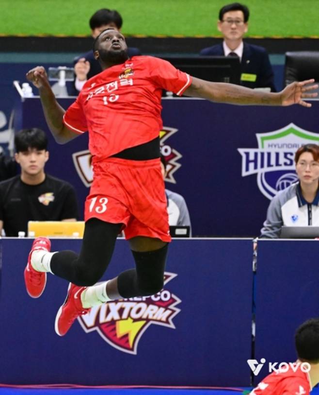 한국전력 거포 베논. 한국배구연맹