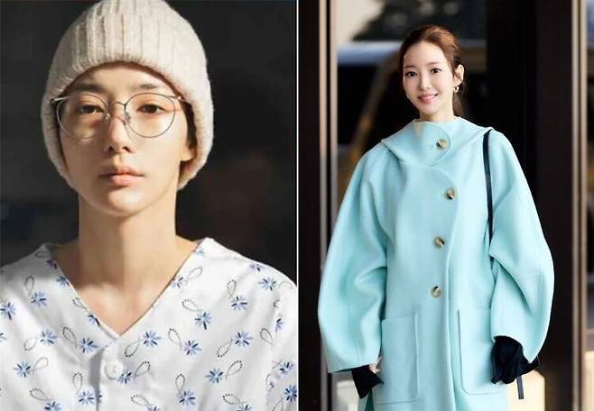 한때 37kg까지 체중을 감량했던 박민영이 최근 살이 오른 모습으로 등장했다. 사진=tvN(왼쪽) / 엔폴드