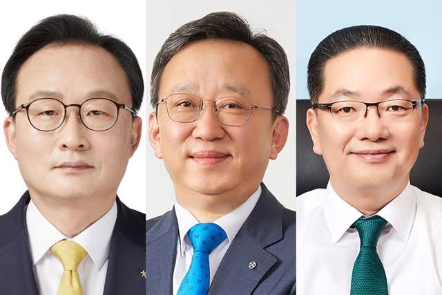 이환주 KB국민은행장, 정상혁 신한은행장, 이호성 하나은행장.