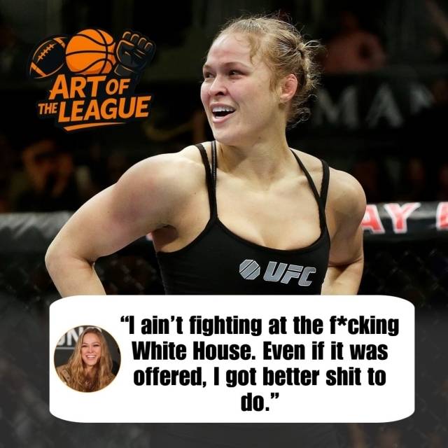 로우지는 과거 팟캐스트 ‘더 랩스드 팬’과의 인터뷰에서 “(마이크)타이슨이 올해 (제이크)폴과 가장 큰 경기를 치른 걸 보면 복귀에 대해 절대 아니라고 할 수는 없다”고 이야기했다. 그러면서 “다만 나는 빌어먹을 백악관에서는 싸우지 않을 거야”라고 덧붙였다. 사진=아트 오브 더 리그 SNS