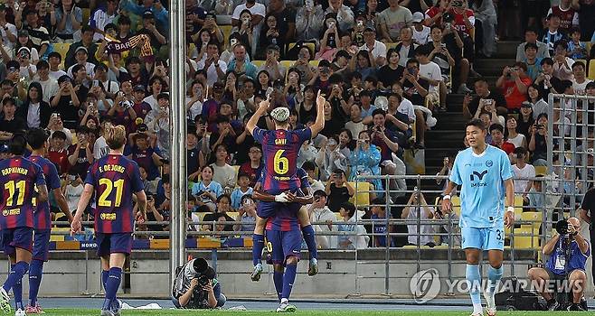 FC바르셀로나와 대구의 경기 장면 [연합뉴스 자료사진]