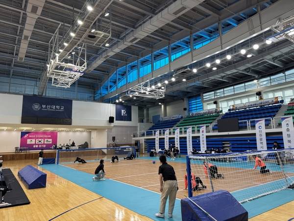 골볼 경기 장면. /경남장애인체육회