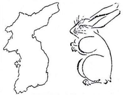 고토 분지로의 한반도 토끼 형상 지도