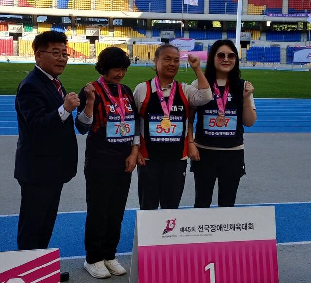 육상 김혜숙 선수. 대구시장애인체육회 제공