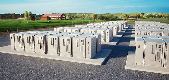 LG에너지솔루션 전력망용 ESS 배터리 컨테이너. LG에너지솔루션 제공