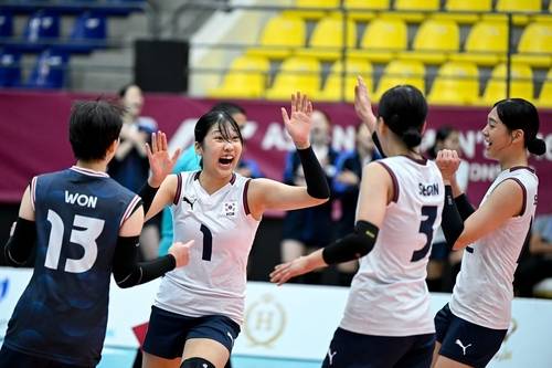 한국 U-16 여자배구 대표팀 선수들 [아시아배구연맹 SNS 캡처. 재판매 및 DB 금지]