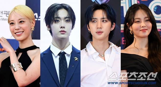 카라 허영지, 아스트로 윤산하, 펜타곤 후이, HYNN(박혜원). 스포츠조선DB