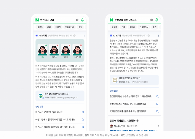 네이버의 AI 브리핑 예시. 네이버 제공