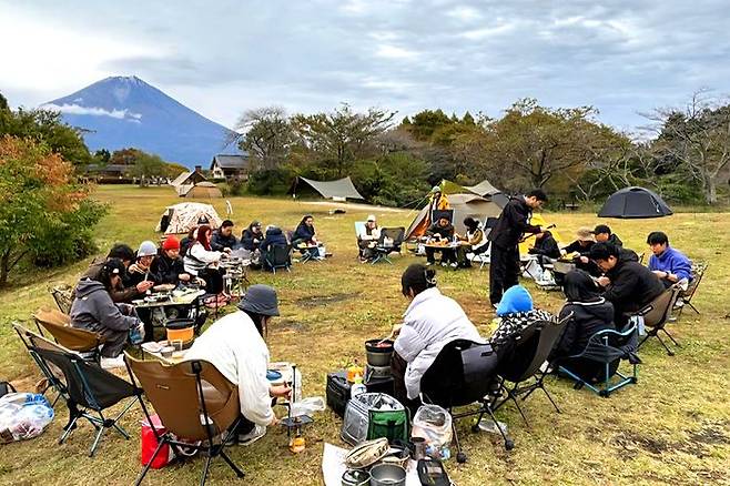 녜미누 Camping, 일본 후지산 캠핑 컨셉투어. ⓒ모두투어