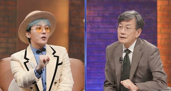 지드래곤과 손석희. 사진ㅣ‘손석희의 질문들’