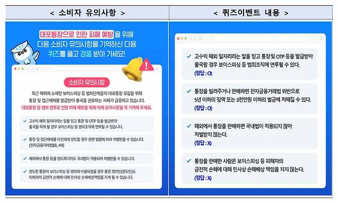 금감원이 전파하는 유의사항/자료=금감원
