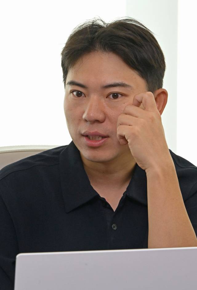 19일 서울 강남구 스틱벤처스에서 AI 투자 VC 심사역들이 인터뷰를 갖고 있다. 김희진 한국투자파트너스 수석팀장.
