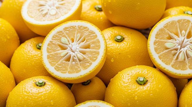 '유자'는 감기 예방을 비롯해 다양한 건강 효능을 갖고 있는 과일이다|출처: Gemini 생성