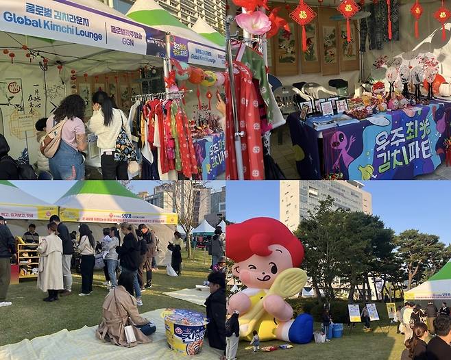 (상)글로벌광주방송의 글로벌 김치라운지 (하) 오뚜기의 라면부스 / 사진= 문서연 여행+ 기자