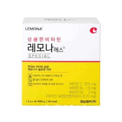 식품으로 분류돼 있는 경남제약의 비타민 ‘상큼한 비타민 레모나 에스산’ (사진=경남제약)