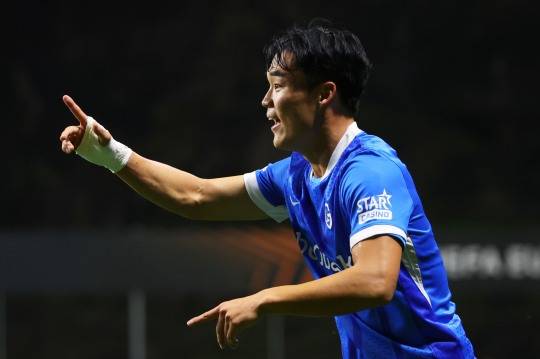 골 맛본 헹크 오현규. 사진[AP=연합뉴스]