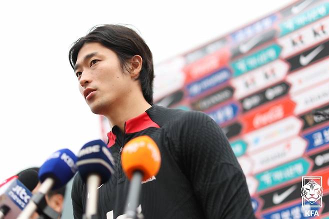대한민국 축구 국가대표팀 공격수 조규성. /사진=대한축구협회 제공